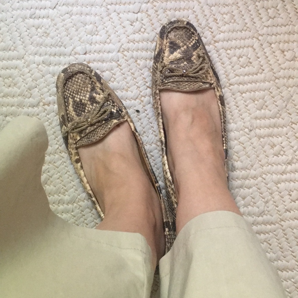 Original Car Shoe snake skin driving shoe by Prada